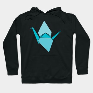 Blue Origami Paper Crane Hoodie